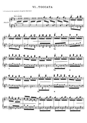 Le tombeau de Couperin. 6. Toccata Partitions gratuites